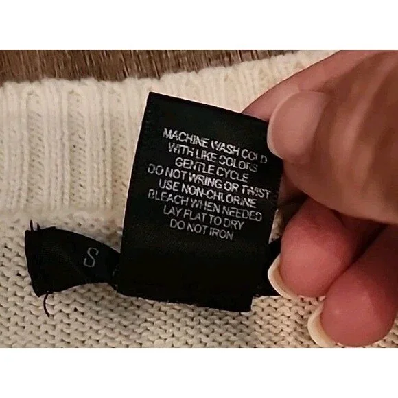 Say What? Womens Sweater Vest XL Beige Pink Hearts Academic Preppy - Picture 4 of 7